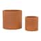 Stoneware Planters with Embossed Cross Hatch Texture Set
